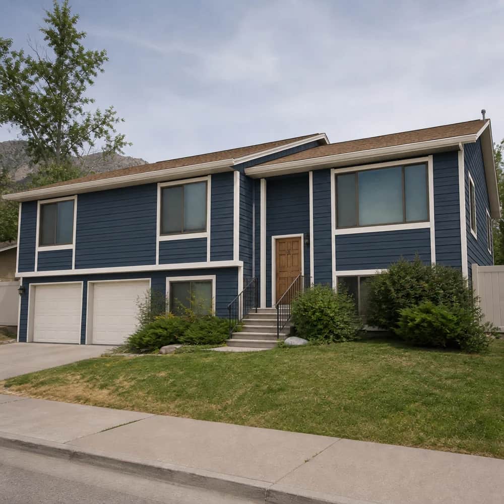 House after exterior painting